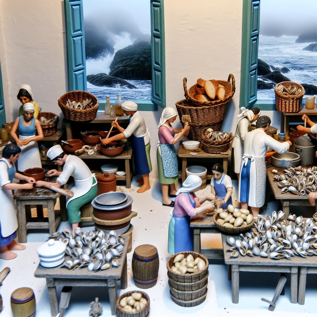 The preparation of percebes in Galicia.