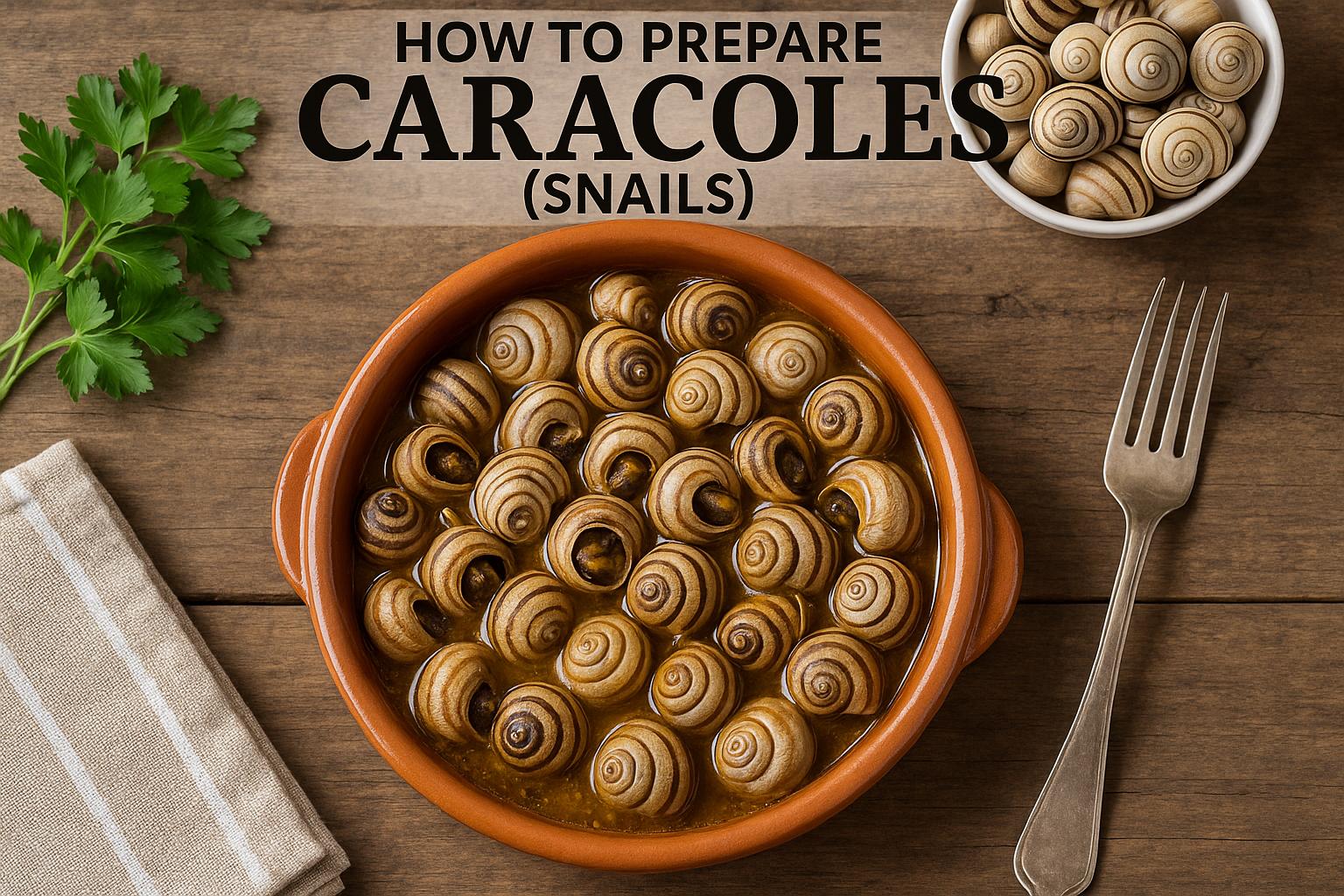 How to prepare caracoles (snails).