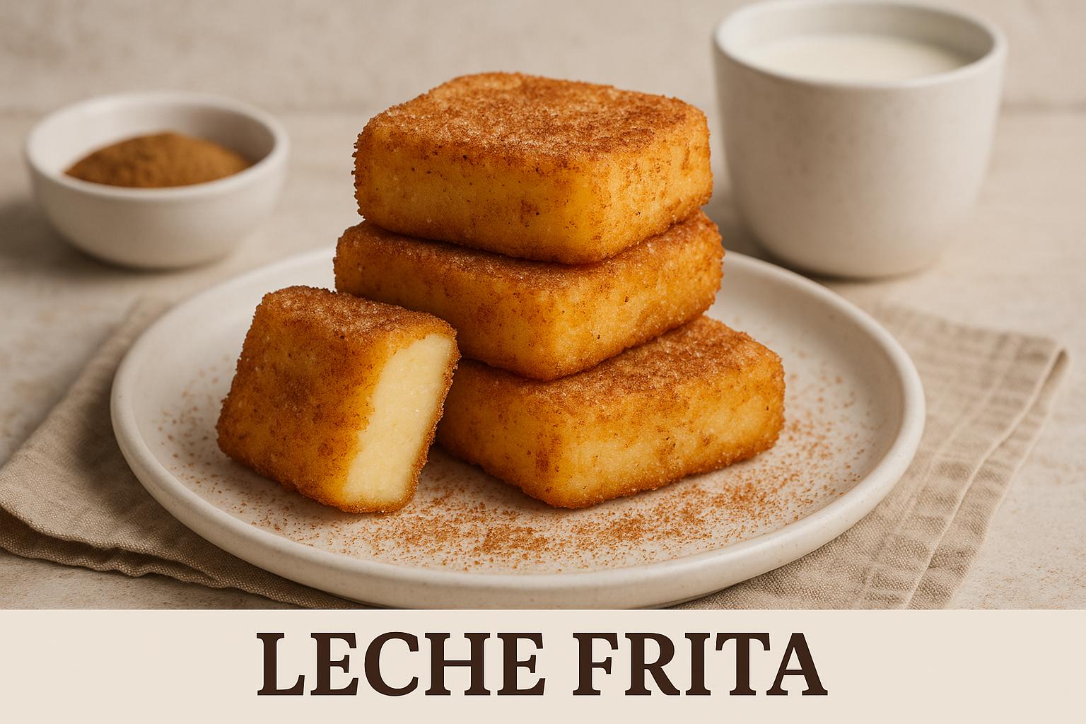The use of leche frita (fried milk dessert).