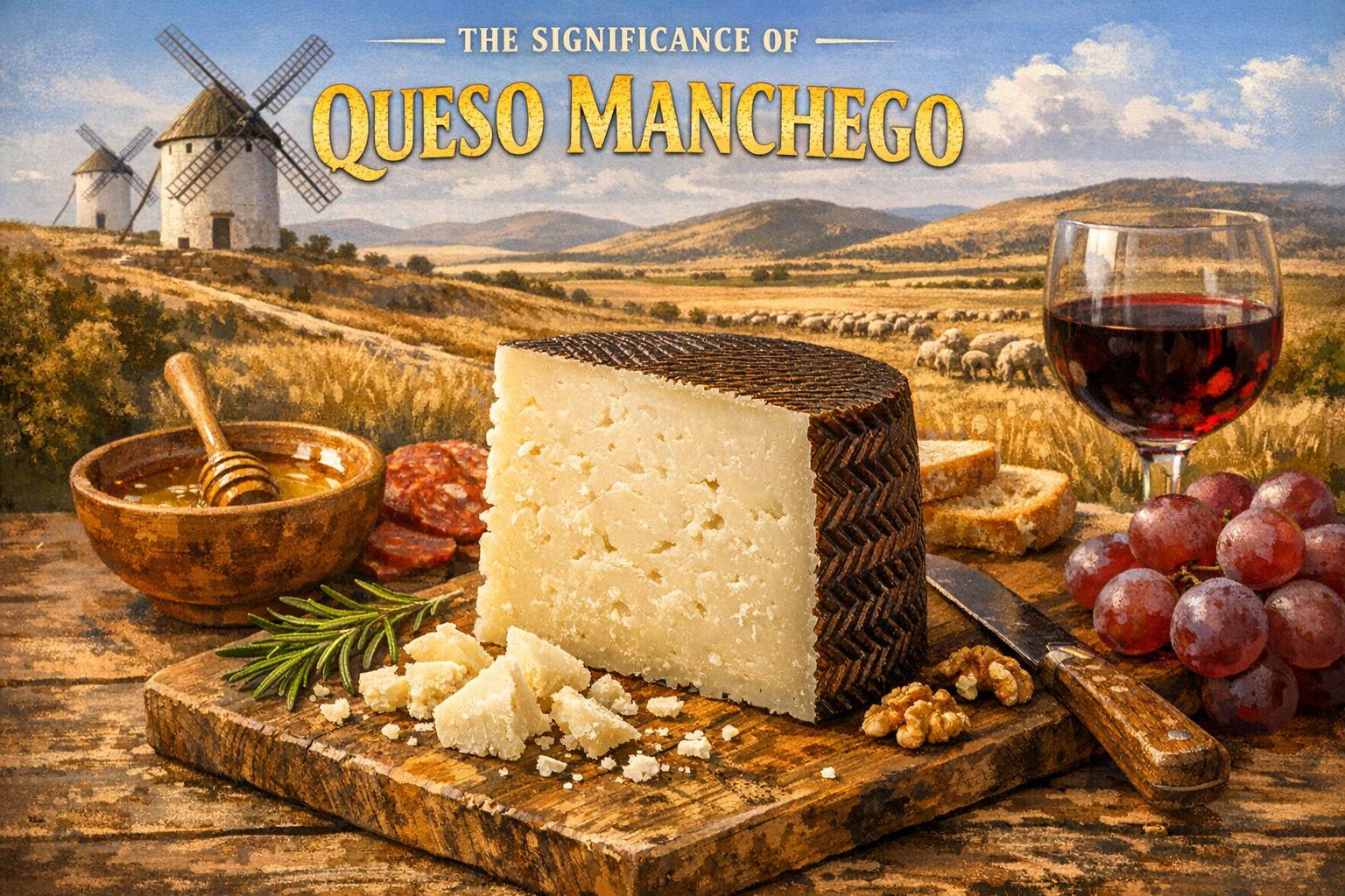 The significance of queso manchego (Manchego cheese).
